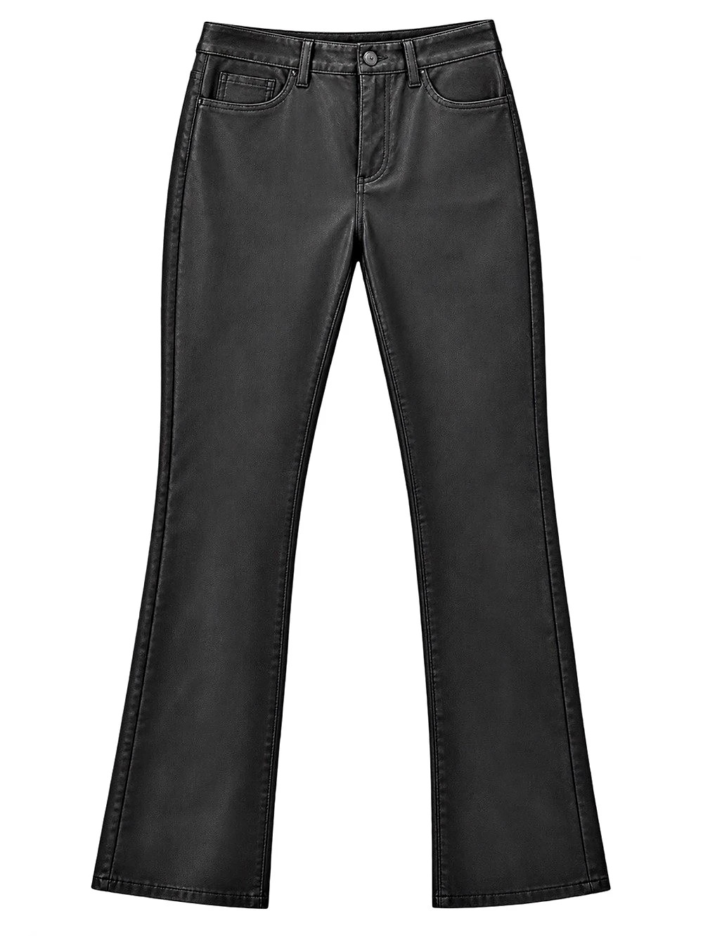 Joseph Ribkoff Faux Leather Black Straight Legged Pants
